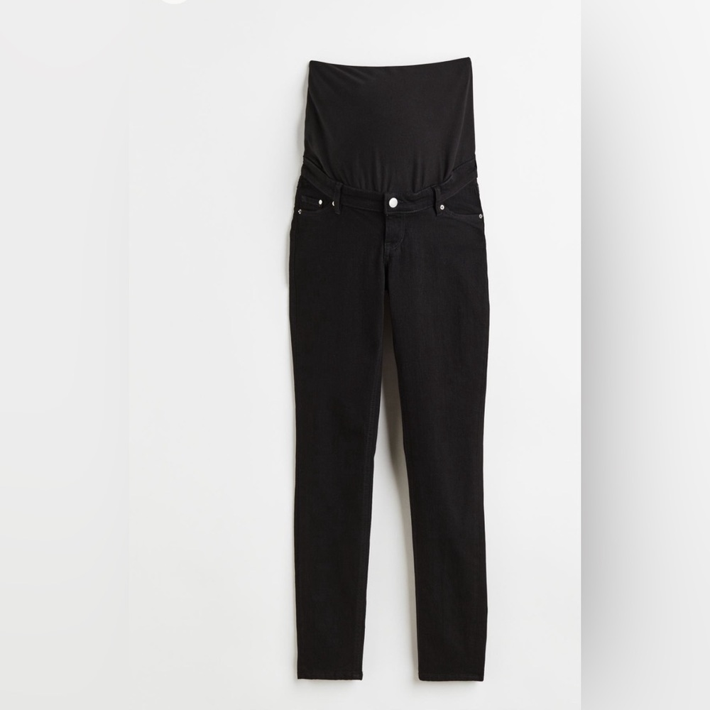MAMA skinny black Maternity jeans, size M from H&M